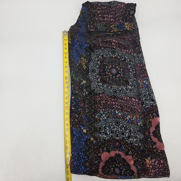 Johnny Was Axelle Wide Leg Velvet Burnout Pants Womens L Boho Patchwork Witchy - Picture 10 of 11